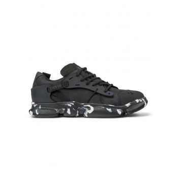 Pantofi sport de piele nabuc cu insertii de cauciuc Karst 20647