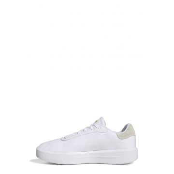 Pantofi sport flatform de panza cu garnitura de piele intoarsa ecologica Court