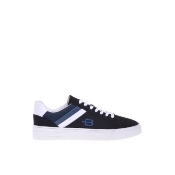 Pantofi sport low-cut cu piele intoarsa