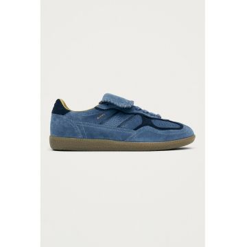 Pantofi sport low-cut de piele intoarsa