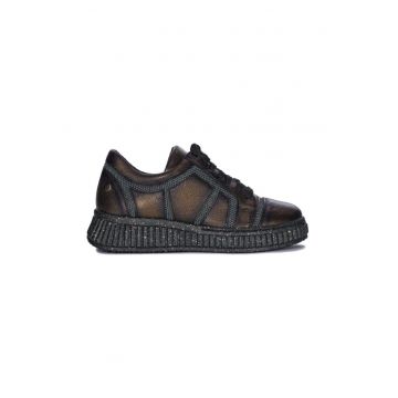 Sneakers 06713-25/00-8 Auriu -  Piele lacuita