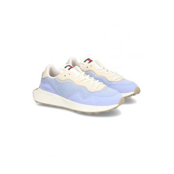 Pantofi sport dama - Tommy Piele Albastru/Alb