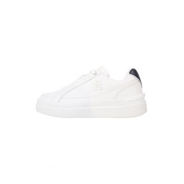 Pantofi sport de piele cu detaliu logo