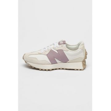 Pantofi sport de piele intoarsa si piele cu logo 327