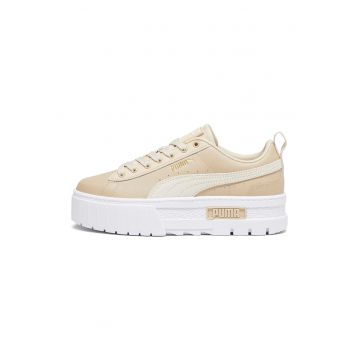 Pantofi sport flatform cu insertii din piele intoarsa Mayze
