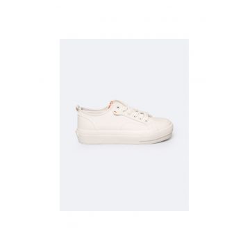 Pantofi sport flatform de piele ecologica