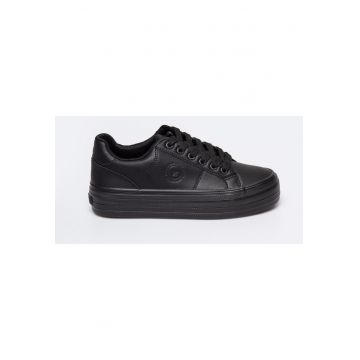Pantofi sport flatform din piele ecologica