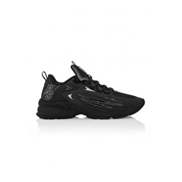 Pantofi sport low-cut cu insertii textile