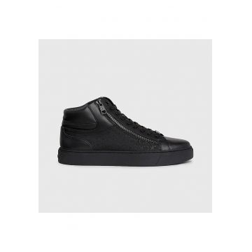 Pantofi sport  pentru Barbati - high top lace up w/zip mono - HM0HM01425-01J - 42 EU - Negru