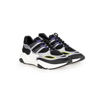 Pantofi sport colorblock cu detalii peliculizate -