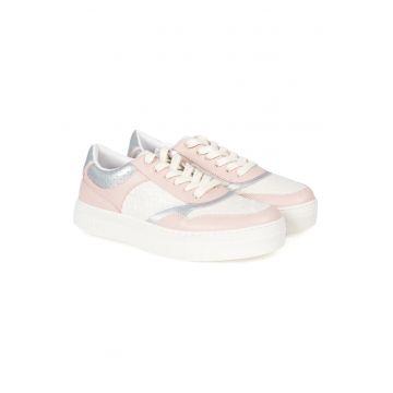 Pantofi sport cu design colorblock - din piele ecologica Alicia 505 -