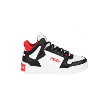 Pantofi sport cu design inalt si elemente colorblock -