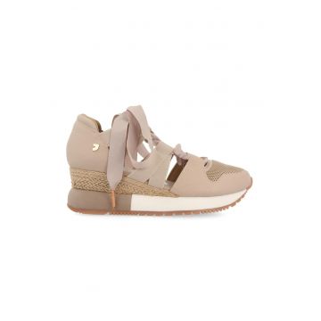 Pantofi sport cu talpa wedge si decupaje Lizarda