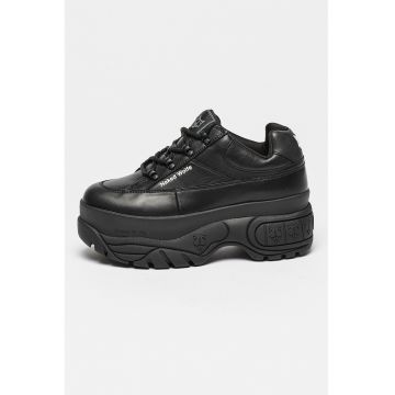 Pantofi sport demi-wedge de piele Sporty