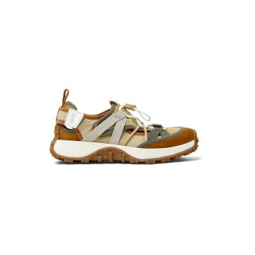 Pantofi sport din material textil cu garnituri de piele