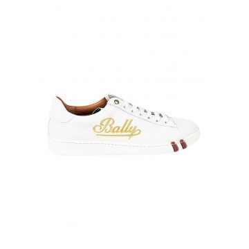 Pantofi sport din piele cu broderie logo Wiera -