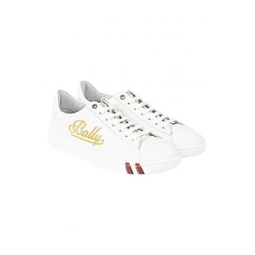 Pantofi sport din piele cu logo brodat Wiera -