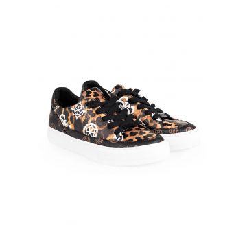 Pantofi sport din piele ecologica cu animal print Lusey -