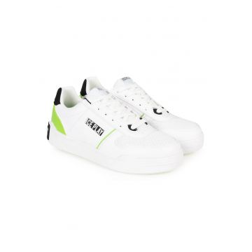 Pantofi sport din piele ecologica cu garnituri contrastante -