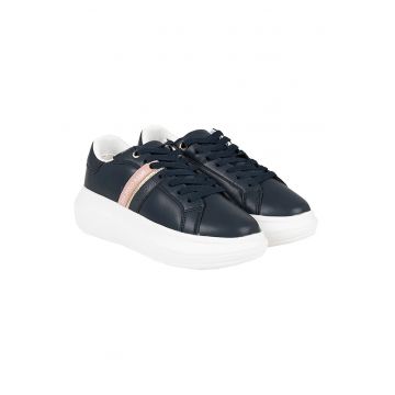 Pantofi sport din piele ecologica cu talpa wedge Helis011 -