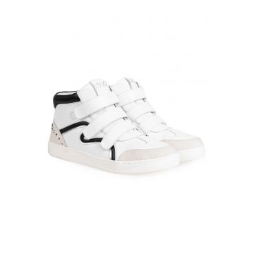 Pantofi sport din piele ecologica si benzi velcro -