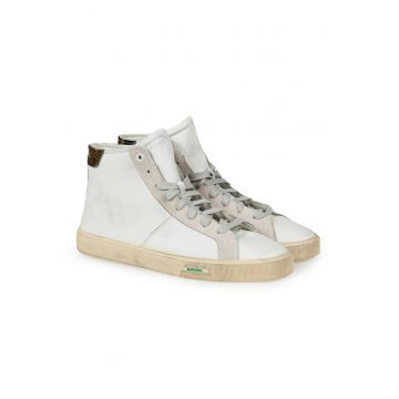 Pantofi sport din piele naturala cu insertii din piele intoarsa S-Mydori -