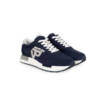 Pantofi sport din piele naturala intoarsa