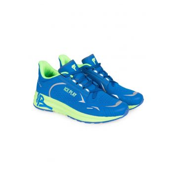 Pantofi sport din plasa tricotata cu design colorblock -