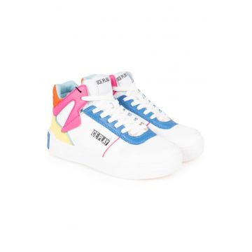 Pantofi sport hi-top cu design colorblock