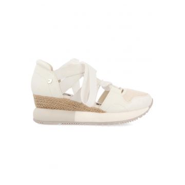 Pantofi sport wedge cu insertie de plasa Lizarda