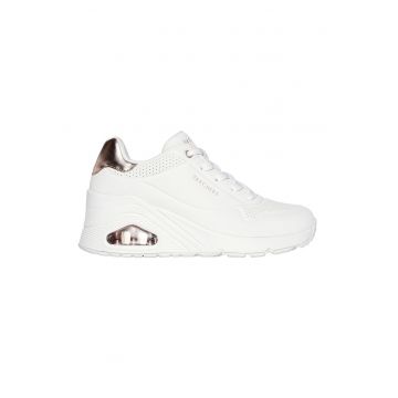 Pantofi sport wedge de piele ecologica