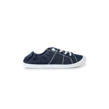 Tenisi din material textil cu aspect de denim