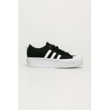 adidas Originals sneakers Nizza Platform femei, culoarea negru FV5321