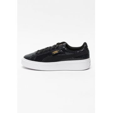 Pantofi sport de piele cu model piele de reptila Platform LUX