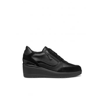 Pantofi sport dama  303948955 - Piele ecologica - Negru - Negru