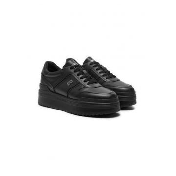 Pantofi sport dama  304245251 - Piele naturala - Negru - Negru