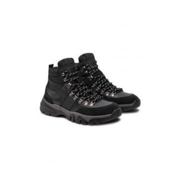 Pantofi sport barbati  304261312 - Piele naturala - Negru - Negru