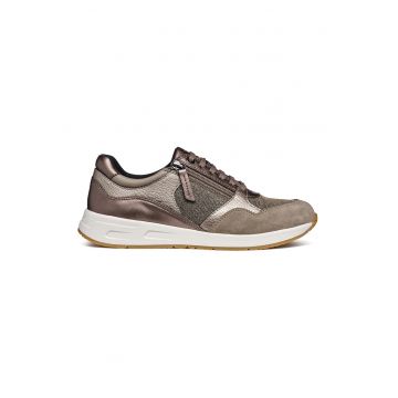 Pantofi sport cu garnituri de piele intoarsa