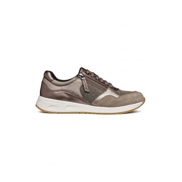 Pantofi sport cu garnituri de piele intoarsa