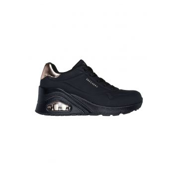 Pantofi sport wedge de piele ecologica