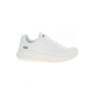 Skechers BOBS Sport B Flex - Visionary Essence pantofi sport albi cu șireturi pentru femei 117346-W