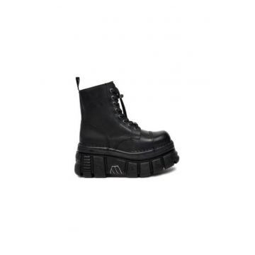 Ghete sport barbati  piele naturala - negru