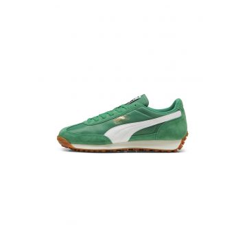 Pantofi sport cu garnituri de piele intoarsa Easy Rider Vintage - Alb - Verde -