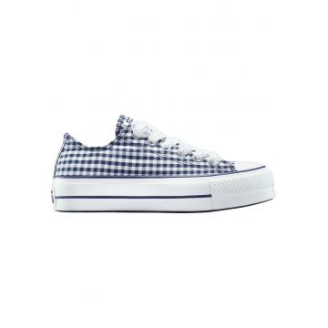 Tenisi  Chuck Taylor All Star cu platforma si carouri