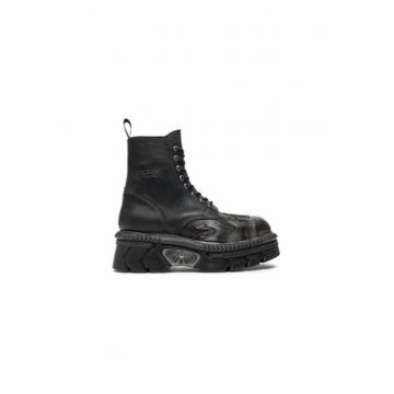 Ghete sport barbati  piele ecologica - negru - 36