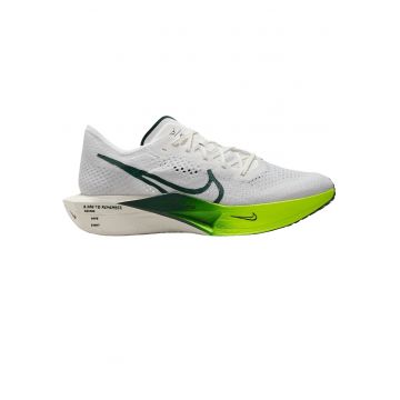 Pantofi alergare barbati  ZoomX Vaporfly Next% 3 Flyknit SS 2024 Alb/Verde 45 1/2