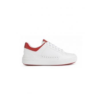 Pantofi sport de piele cu detalii contrastante