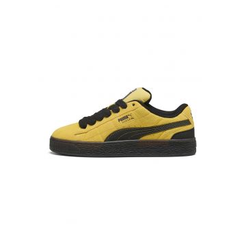 Pantofi sport din piele intoarsa cu detalii contrastante