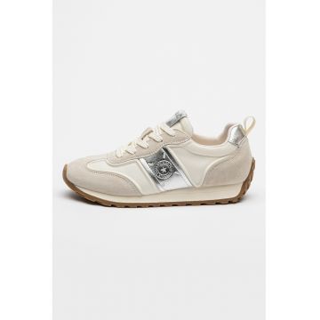 Paqntofi sport low-cut cu detalii de piele intoarsa
