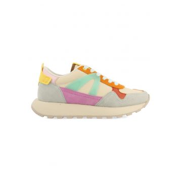 Pantofi sport cu aspect colorblock - Bej